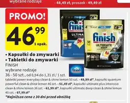Intermarche Kapsułki do zmywarki Finish ultimate plus intensive clean & shine lemon oferta