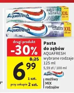 Intermarche Pasta do zębów Aquafresh Active White XXL oferta