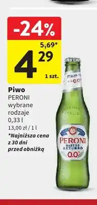 Intermarche Piwo bezalkoholowe PERONI Nastro Azzurro 0.0% oferta