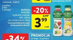 Intermarche Napój jogurtowy Activia Probiotyki truskawka-kiwi oferta