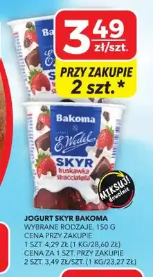 Top Market Jogurt Skyr truskawka stracciatella Bakoma oferta