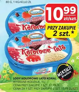 Top Market Lody Kolorowe Lato Koral śmietankowo-truskawkowo-czekoladowe oferta