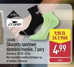 ALDI Skarpety sportowe męskie CRANE 2-pak oferta