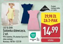 ALDI Sukienka dziewczęca LILY & DAN 2-pak oferta