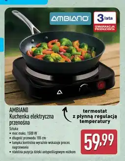 ALDI Kuchenka elektryczna przenośna AMBIANO 1500W oferta
