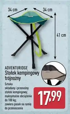 ALDI Stołek kempingowy trójnożny ADVENTURIDGE oferta