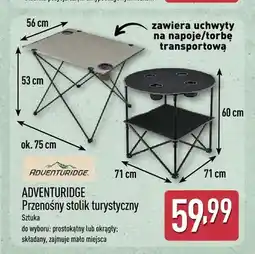 ALDI Przenośny stolik turystyczny prostokątny ADVENTURIDGE oferta