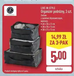 ALDI Organizer podróżny 3-pak LIVE IN STYLE oferta