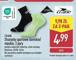 ALDI Skarpety sportowe damskie/męskie CRANE 2-pak oferta