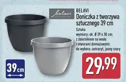 ALDI Doniczka z tworzywa sztucznego BELAVI 39cm jasny szary oferta