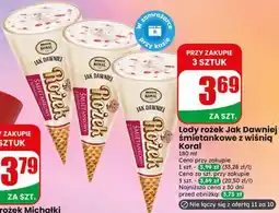 Dino Lody rożek Jak Dawniej śmietankowe z wiśnią Koral oferta