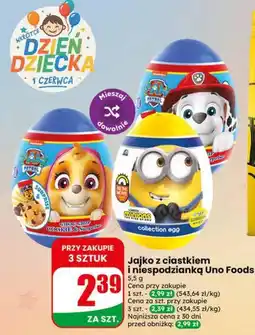 Dino Jajko z ciastkiem i niespodzianką Uno Foods oferta