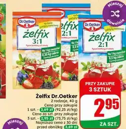 Dino Żelfix Dr.Oetker 2 rodzaje oferta