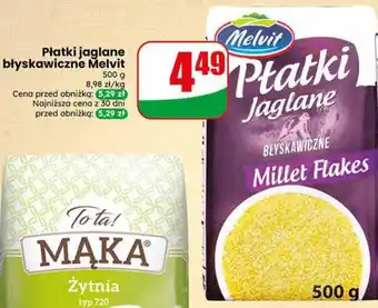Dino Płatki jaglane błyskawiczne Melvit oferta