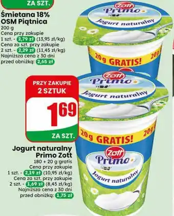 Dino Jogurt naturalny Primo Zott oferta