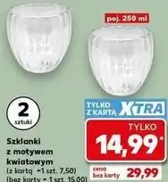 Kaufland Szklanki z motywem kwiatowym 2 sztuki poj oferta