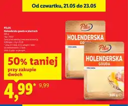 Lidl Holenderska gouda w plastrach Pilos oferta