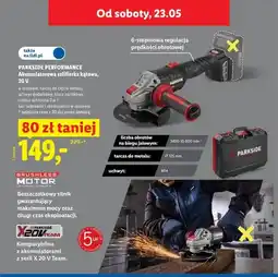 Lidl Akumulatorowa szlifierka kątowa PARKSIDE PERFORMANCE 20V oferta