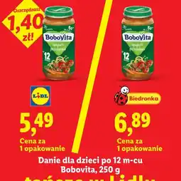 Lidl Danie dla dzieci po 12m-cu BoboVita spaghetti po bolońsku oferta
