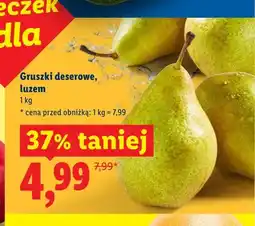 Lidl Gruszki deserowe luzem oferta