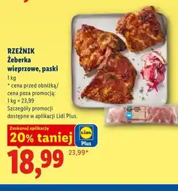 Lidl Żeberka wieprzowe paski RZEŹNIK oferta