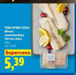Lidl Miruna nowozelandzka filet bez skóry Targ Rybny Lidla oferta