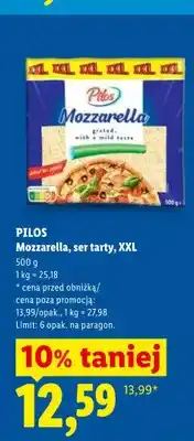Lidl Mozzarella ser tarty XXL Pilos oferta