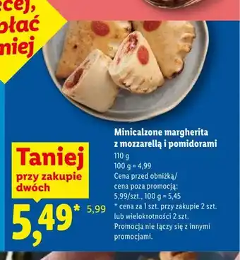 Lidl Minicalzone margherita z mozzarellą i pomidorami oferta