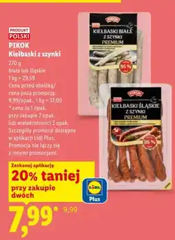 Lidl Kiełbaski śląskie z szynki PIKOK oferta