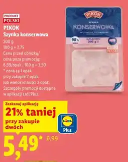 Lidl Szynka konserwowa PIKOK oferta