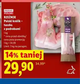 Lidl Polski królik tuszka z podrobami Rzeźnik oferta