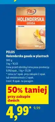 Lidl Holenderska gouda w plastrach Pilos oferta