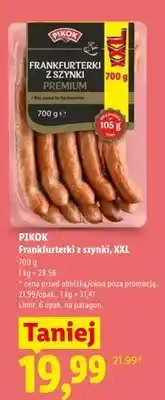 Lidl Frankfurterki z szynki XXL PIKOK oferta