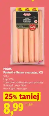 Lidl Parówki z filetem z kurczaka XXL PIKOK oferta