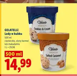 Lidl Lody w kubku GELATELLI ciasteczko oferta