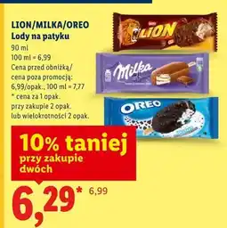 Lidl Lody na patyku Lion oferta