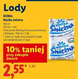 Lidl Lody Kostka śnieżna Koral oferta