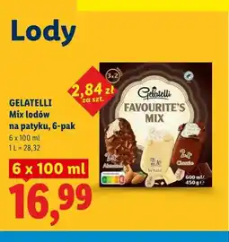 Lidl Mix lodów na patyku Gelatelli 6-pak oferta