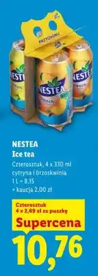 Lidl Ice tea Nestea cytryna i brzoskwinia 4-pak oferta