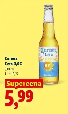 Lidl Piwo bezalkoholowe Corona Cero 0,0% oferta
