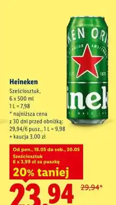 Lidl Piwo Heineken 6-pak oferta