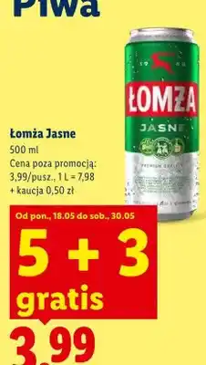 Lidl Piwo Łomża Jasne oferta