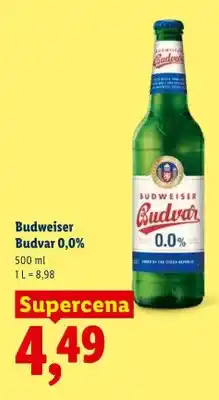 Lidl Piwo bezalkoholowe Budweiser Budvar 0,0% oferta