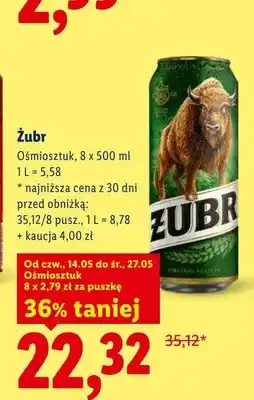 Lidl Piwo Żubr 8-pak oferta