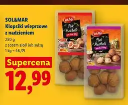 Lidl Klopsiki wieprzowe z nadzieniem z sosem aioli SOL&MAR oferta