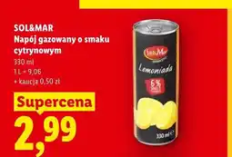 Lidl Napój gazowany o smaku cytrynowym SOL&MAR oferta