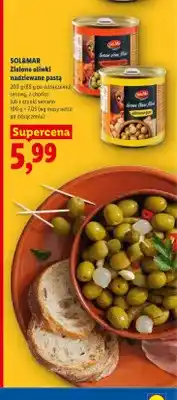Lidl Zielone oliwki nadziewane pastą serową SOL&MAR oferta