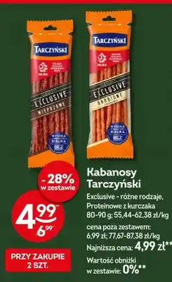 Żabka Kabanosy Exclusive Wieprzowe Tarczyński oferta
