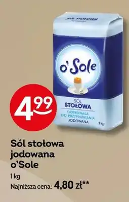 Żabka Sól stołowa jodowana o'Sole oferta