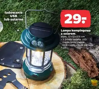 Lampa kempingowa z solarem wym. 12x12x17,6cm